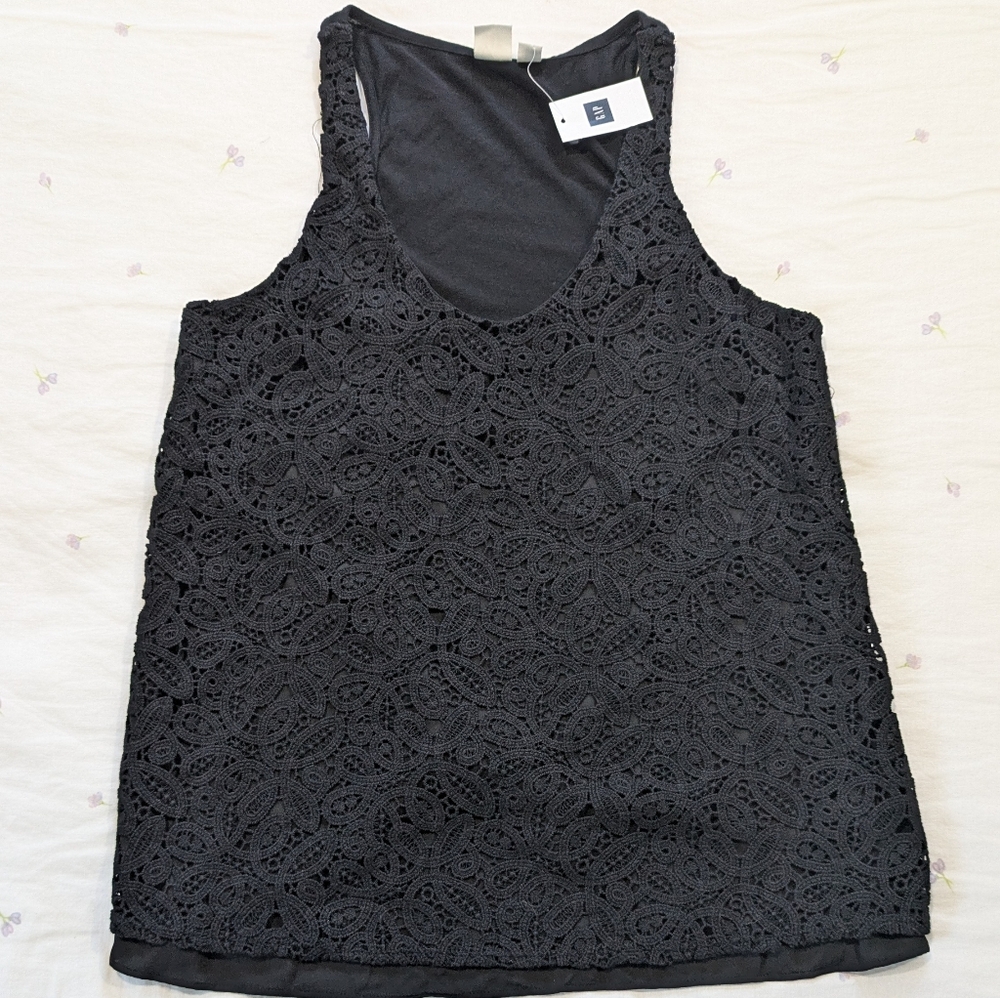 Gap Kids navy blue lace tank top